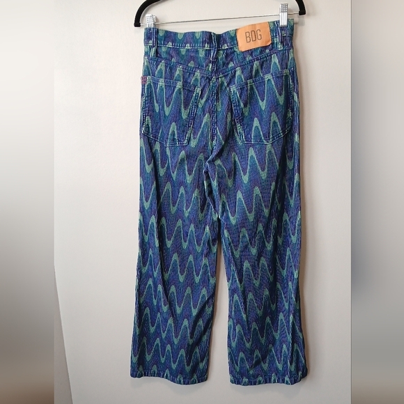 BDG high & wide purple & blue corduroy pants women's size 27 hippie groovy - Picture 5 of 7